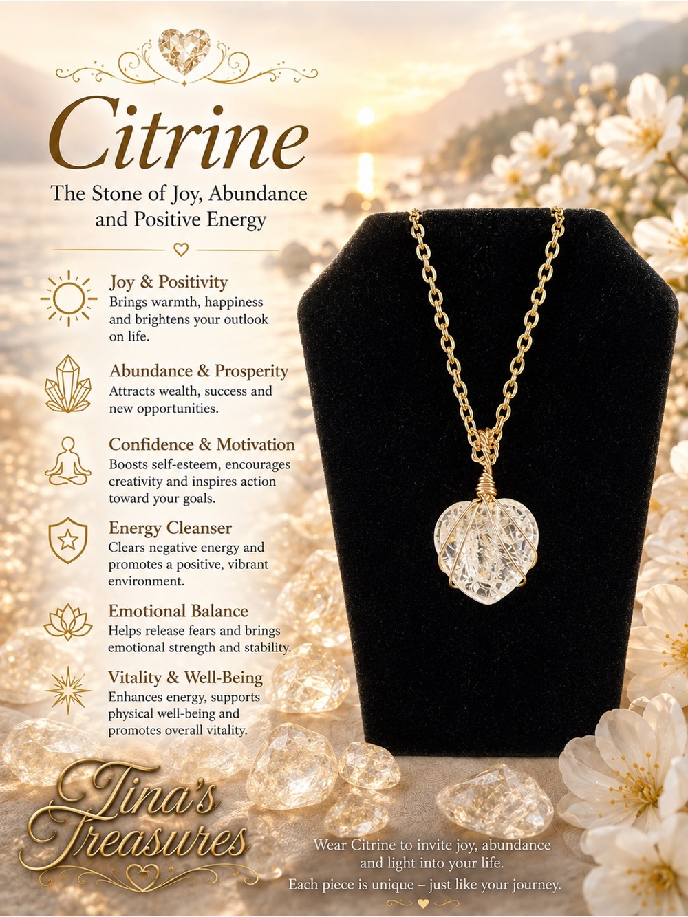 Citrine Gold Chain Necklace